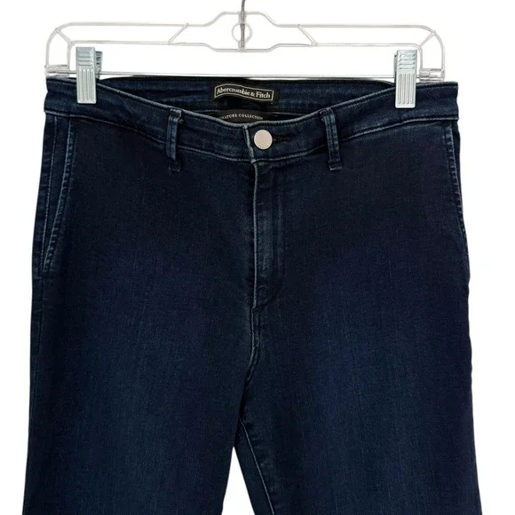 Abercrombie & Fitch High Rise Wide Leg Flare Wash Flare Jeans Size 29/33R - Picture 3 of 9